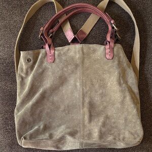 We The Free Olive and Tan Tote Bag/Backpack